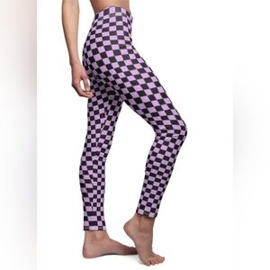 🌟7/25$ Purple and black checkerboard leggings
